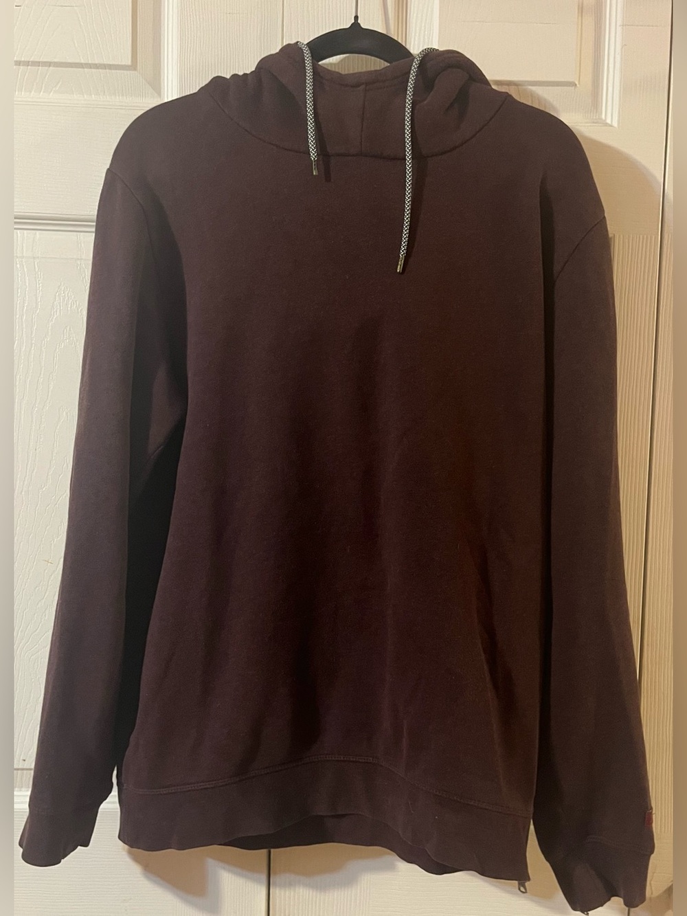 Scotch & Soda Amsterdam Couture Crossover Neck Hoodie Espresso Brown Size Medium